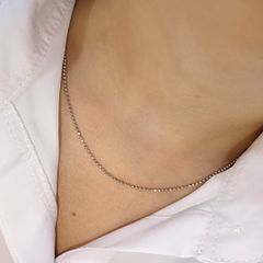 Dây chuyền nữ bạc 925 bi khắc nhỏ ROWLER NH000445