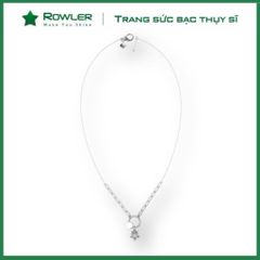 Dây cổ nữ bạc Thụy Sĩ ngôi sao ROWLER đính ngọc trai và đá Moissanite ROWLER NH000908