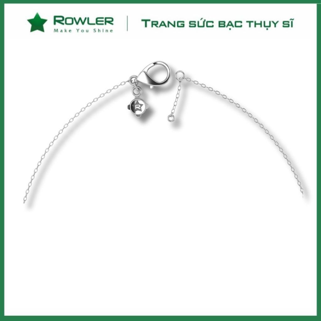 Dây cổ nữ bạc Thụy Sĩ ngôi sao ROWLER đính ngọc trai và đá Moissanite ROWLER NH000908