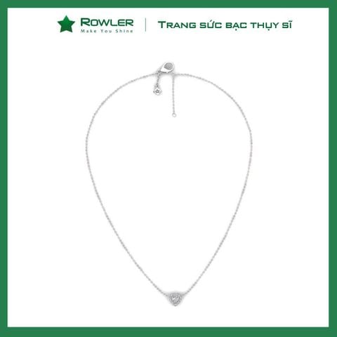Dây cổ bạc Thụy Sĩ đính full đá Moissanite tim 7.0ly lấp lánh NH000946
