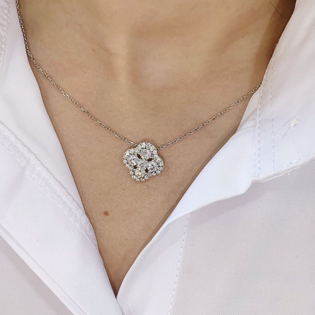 Mặt dây chuyền nữ bạc Thụy Sĩ Look Like Big đính đá Moissanite ROWLER PH000924