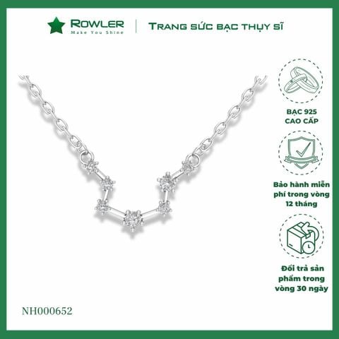 Dây cổ bạc cung Song Ngư Picies ROWLER NH000652