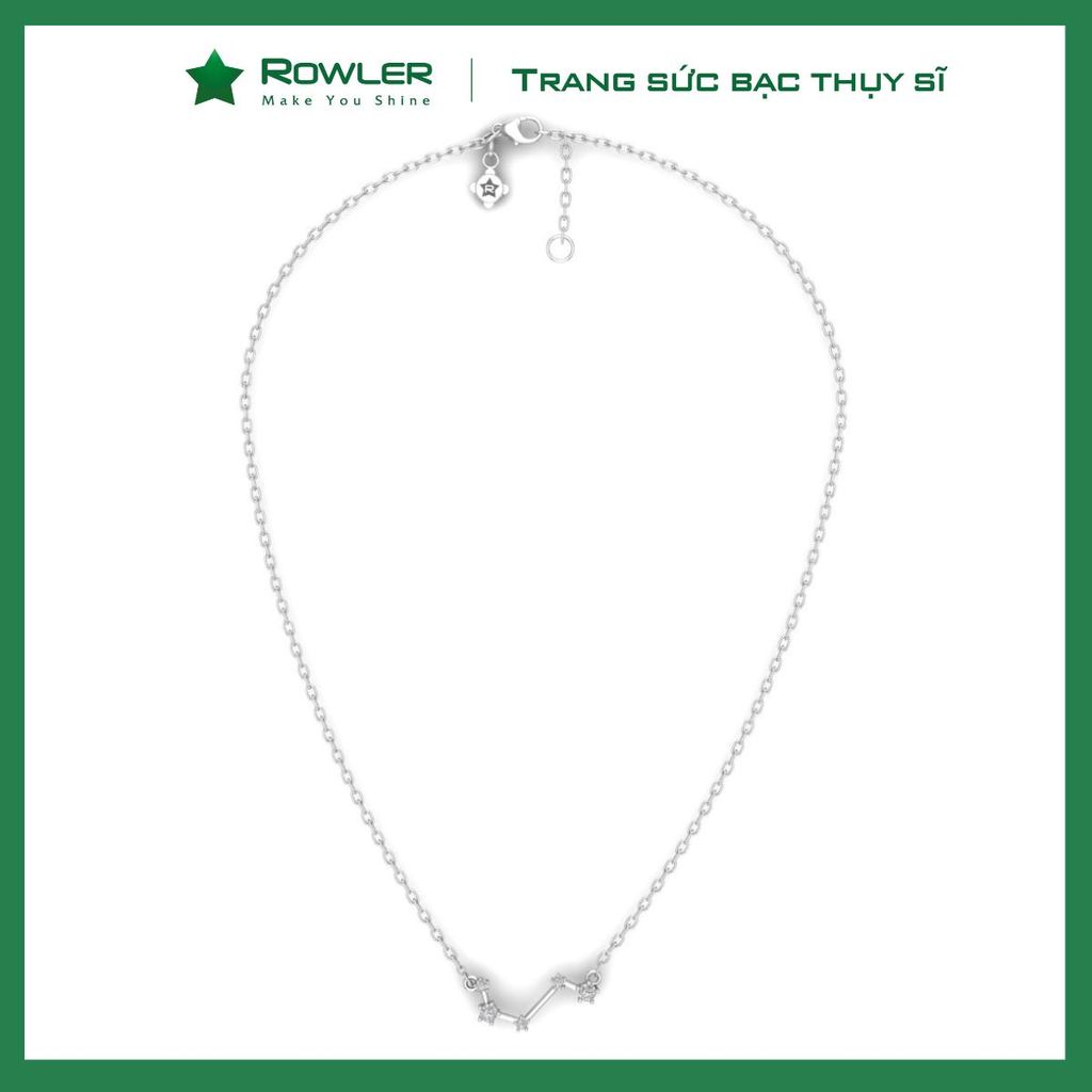 Dây cổ bạc cung Bạch Dương Aries ROWLER NH000654