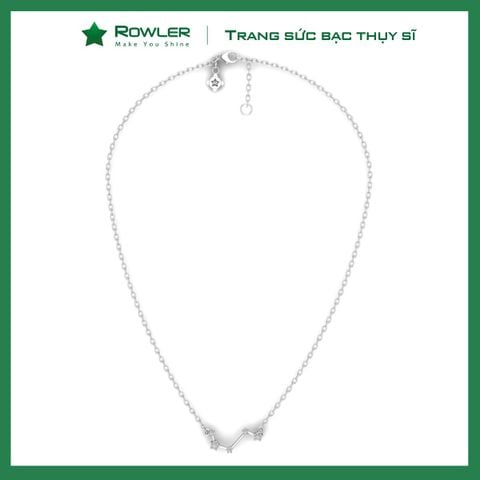 Dây cổ bạc cung Bạch Dương Aries ROWLER NH000654