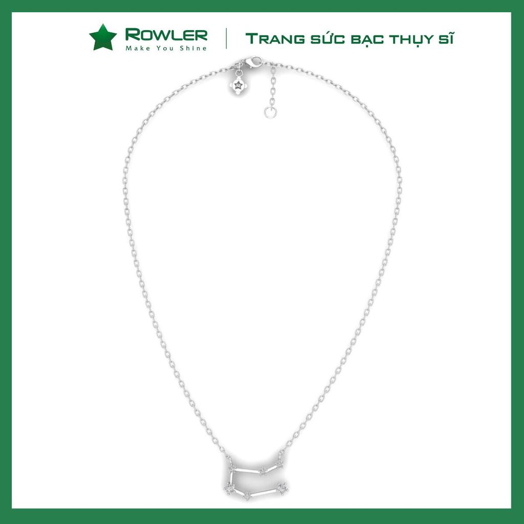 Dây cổ bạc Thụy Sĩ cung Song Tử Gemini ROWLER NH000656