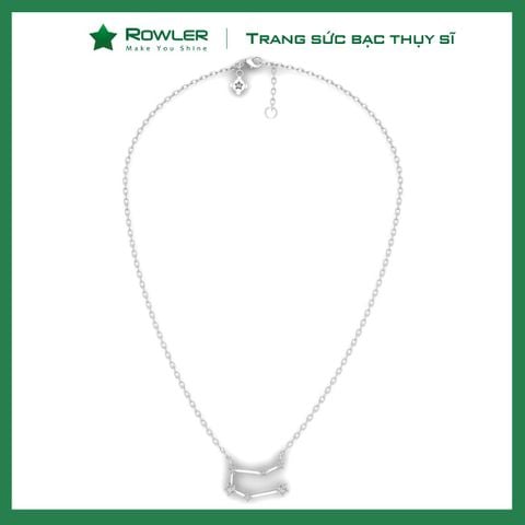 Dây cổ bạc Thụy Sĩ cung Song Tử Gemini ROWLER NH000656