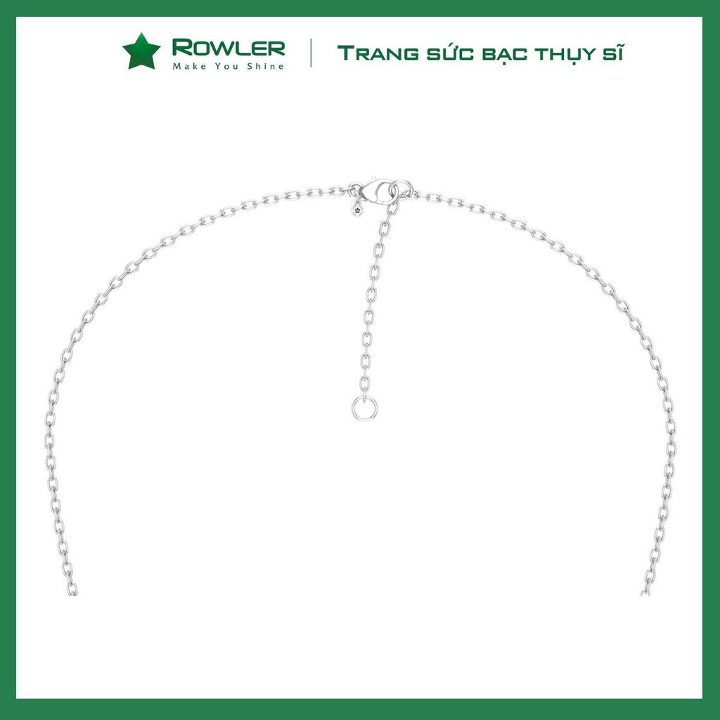 Dây cổ bạc Thụy Sĩ cung Song Tử Gemini ROWLER NH000656