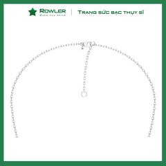 Dây cổ bạc Thụy Sĩ cung Song Tử Gemini ROWLER NH000656
