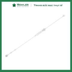 Lắc tay bạc Thụy Sĩ họa tiết hoa Lilac đá Moissanite ROWLER BH000921