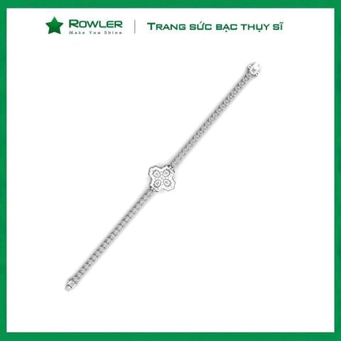 Lắc tay BST hoa Lilac bạc 925 cao cấp full đá CZ5A ROWLER BA000945