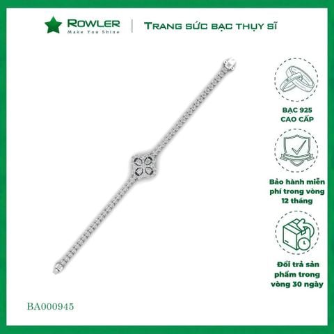 Lắc tay BST hoa Lilac bạc 925 cao cấp full đá CZ5A ROWLER BA000945