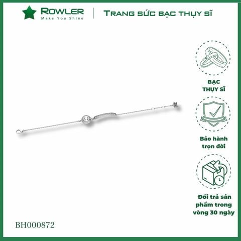 Lắc tay bạc Thụy Sỹ đính đá Moissanite ROWLER BH000872