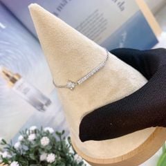 Lắc tay bạc Thụy Sĩ họa tiết hoa Lilac đá Moissanite ROWLER BH000921