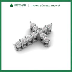 Mặt dây chuyền bạc Thụy Sĩ hình thánh giá đính giá Moissanite 2.0ly ROWLER PH000915