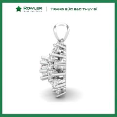 Mặt dây chuyền nữ bạc 925 đính đá CZ 5A 7.0ly ROWLER PA000341