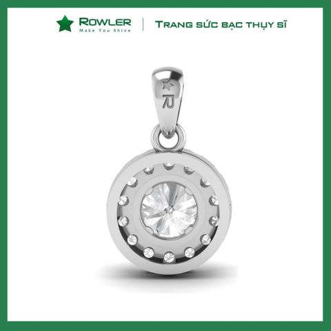 Mặt dây chuyền bạc nữ đính đá chủ Moissanite 6.0ly ROWLER PH000839
