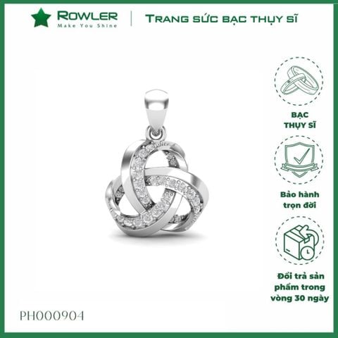Mặt dây chuyền nữ bạc Thụy Sĩ đính đá Moissanite ROWLER PH000904