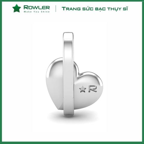 Mặt dây chuyền nữ bạc trái tim khóa bật đính đá Moissanite ROWLER PH000906