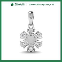 Mặt dây chuyền nữ bạc Thụy Sĩ hình hoa mai đính đá Moissanite ROWLER PH000584