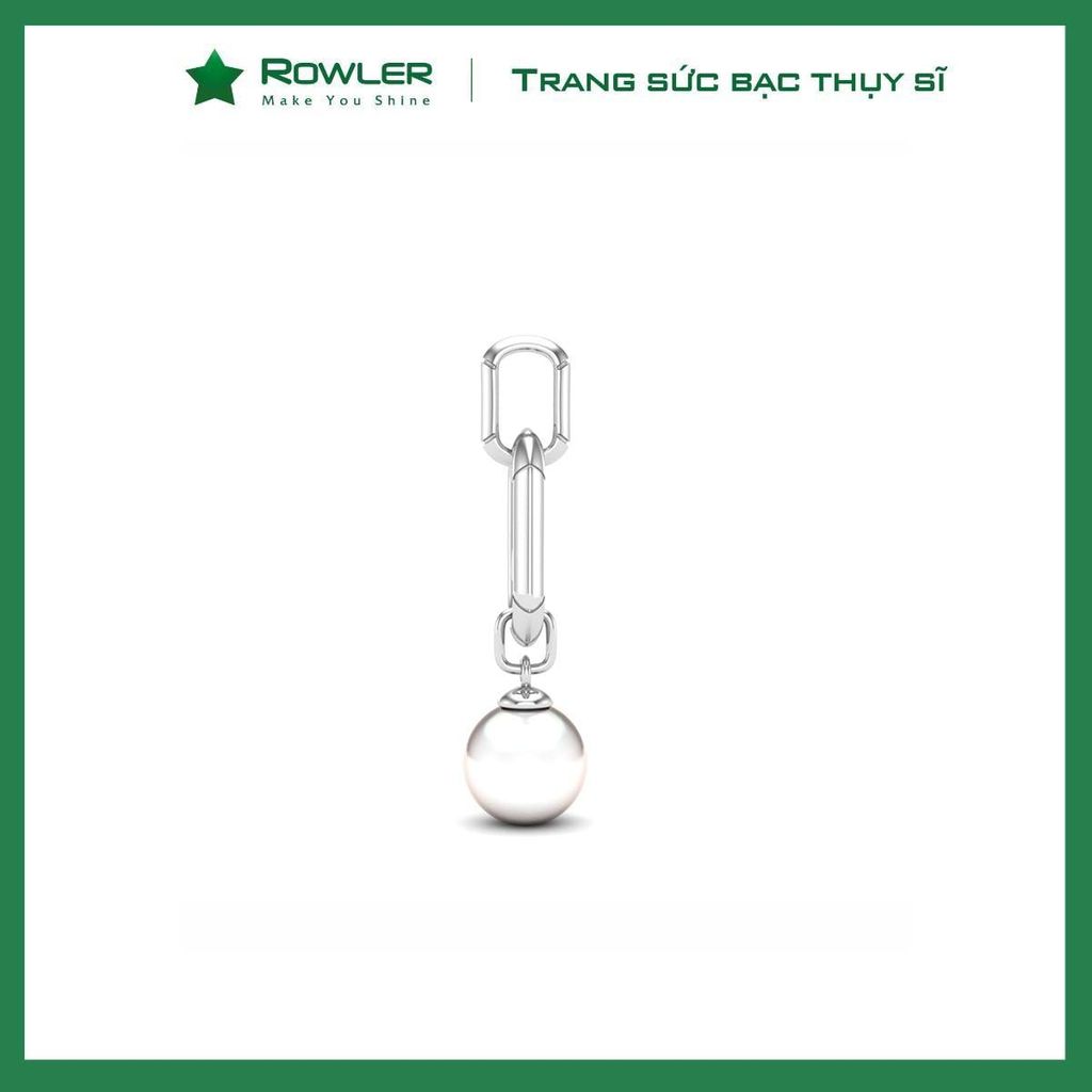 Mặt dây chuyền nữ bạc Thụy Sĩ đính Ngọc trai 8.0ly ROWLER PH000914