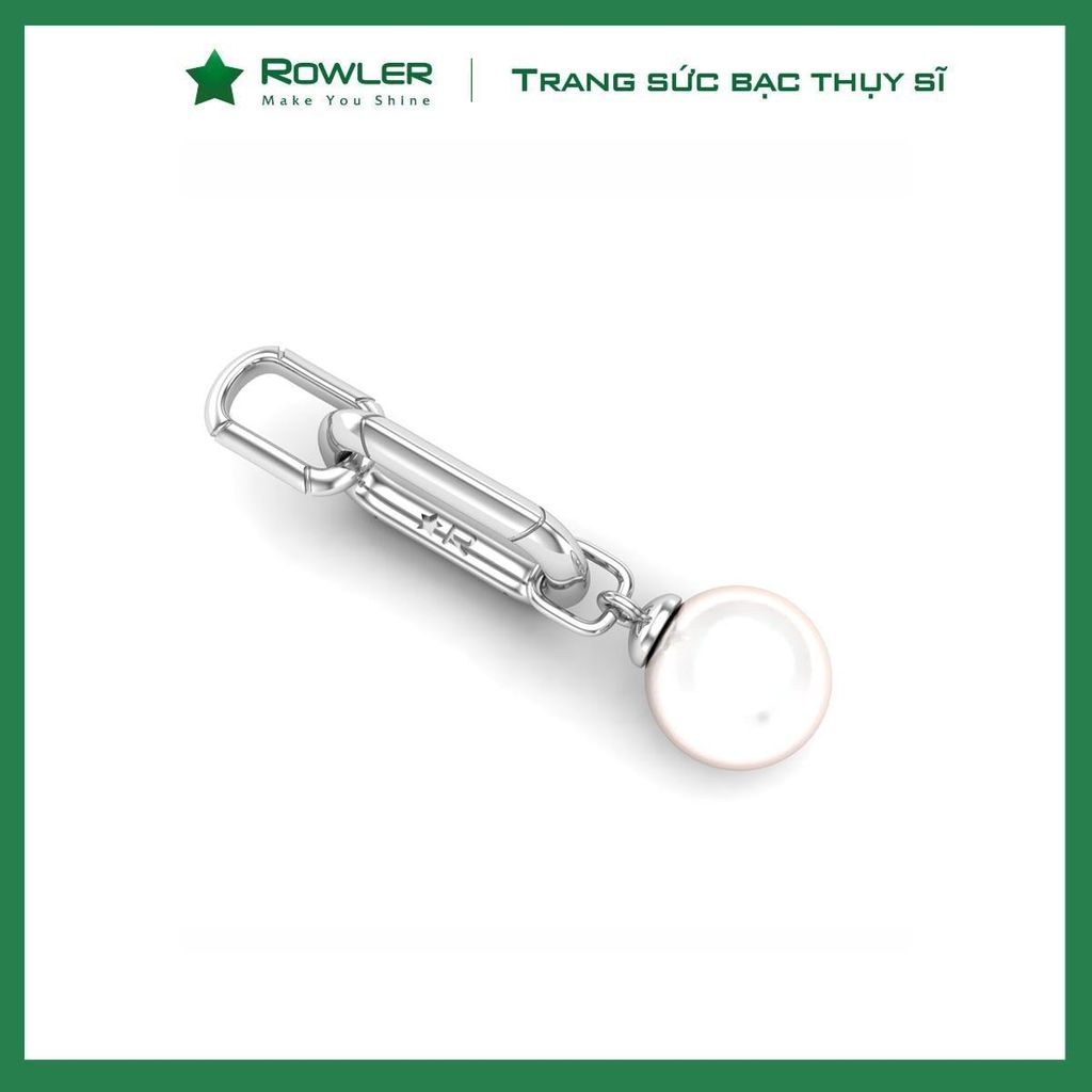 Mặt dây chuyền nữ bạc Thụy Sĩ đính Ngọc trai 8.0ly ROWLER PH000914