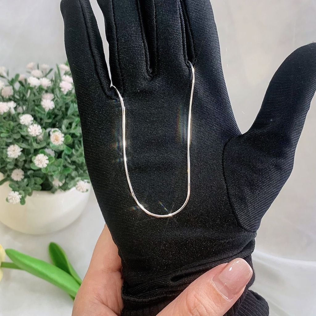 Dây chuyền nữ bạc 925 dây mì tròn mềm mịn ROWLER NA000707