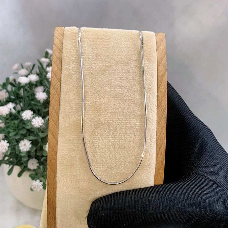 Dây chuyền nữ bạc 925 dây mì tròn mềm mịn ROWLER NA000707