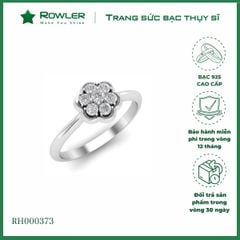Nhẫn bạc 925 hoa mai đính đá Cubic Zirconia 5A ROWLER RH000373