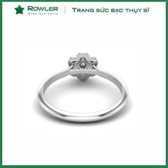 Nhẫn bạc 925 hoa mai đính đá Cubic Zirconia 5A ROWLER RH000373