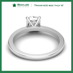 Nhẫn bạc đính đá Moissanite cushion vuông 6.5ly ROWLER RH000610