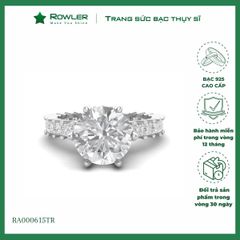 Nhẫn bạc 925 đính đá Cubic Zirconia 5A 8.0ly ROWLER RA000615
