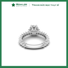 Nhẫn bạc 925 đính đá Cubic Zirconia 5A 8.0ly ROWLER RA000615