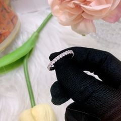 Nhẫn bạc Thụy Sĩ đính full đá Moissanite 1.8ly ROWLER RH000898