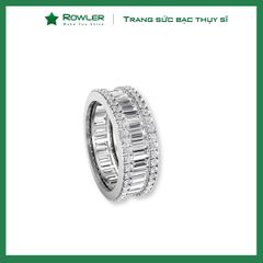 Nhẫn bạc nữ 925 full đá CZ chữ nhật 5A 2*3ly Radiant cut ROWLER RA000345