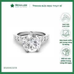 Nhẫn Solitaire bạc 925 đính đá Cubic Zirconia 5A 8.0ly ROWLER RA000614