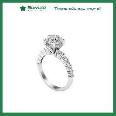 Nhẫn Solitaire bạc 925 đính đá Cubic Zirconia 5A 8.0ly ROWLER RA000614