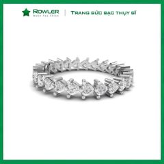 Nhẫn bạc 925 đính full đá tim 2.0ly ROWLER RA100586