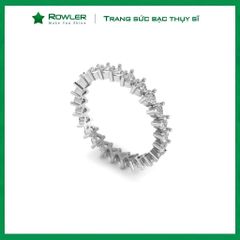 Nhẫn bạc 925 đính full đá tim 2.0ly ROWLER RA100586
