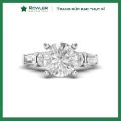 Nhẫn bạc 925 đính đá Cubic Zirconia 5A 6.5ly ROWLER RH000343