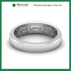 Nhẫn bạc unisex đính đá Moissanite ROWLER RH000863