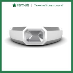 Nhẫn bạc unisex đính đá Moissanite ROWLER RH000863