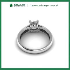 Nhẫn bạc Solitaire đính đá Moissanite 6.0ly ROWLER RH000935