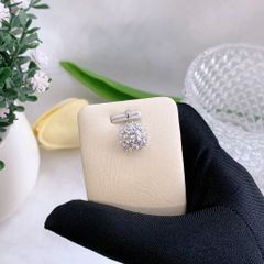 Mặt dây chuyền bạc đính đá chủ Moissanite 6.0ly ROWLER PH000836