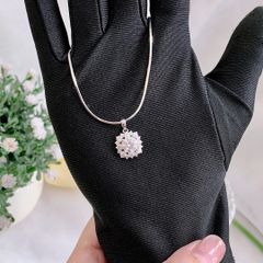 Mặt dây chuyền bạc đính đá chủ Moissanite 6.0ly ROWLER PH000836