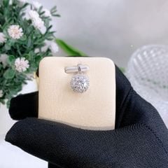 Mặt dây chuyền bạc nữ đính đá chủ Moissanite 6.0ly ROWLER PH000839