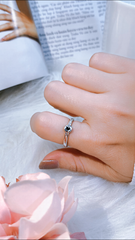 Nhẫn bạc Thụy Sĩ họa tiết ngôi sao đính đá Moissanite ROWLER RH000883