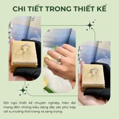 Nhẫn bạc Thụy Sỹ 6 chấu đá Moissanite 6.0ly sáng lấp lánh ROWLER RH000943