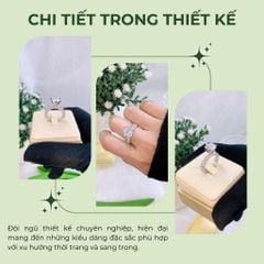 Nhẫn nữ Royal bạc Thụy Sỹ 6 chấu đá Moissanite 9.0ly ROWLER RH000952