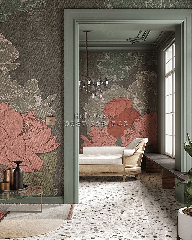  Tranh Dán Tường Hoa 3D 5D 8D  - TH03 