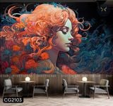  Tranh Dán Tường Cô Gái 3D 5D 8D - CG2103 